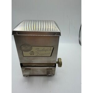 TableCraft Stainless Steel Toothpick Dispenser Retro Diner Style Silver 130